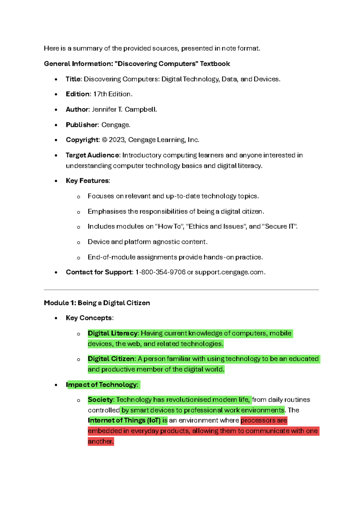 ICT1541 Summary: Key Concepts in Digital Technology and Citizenship ...
