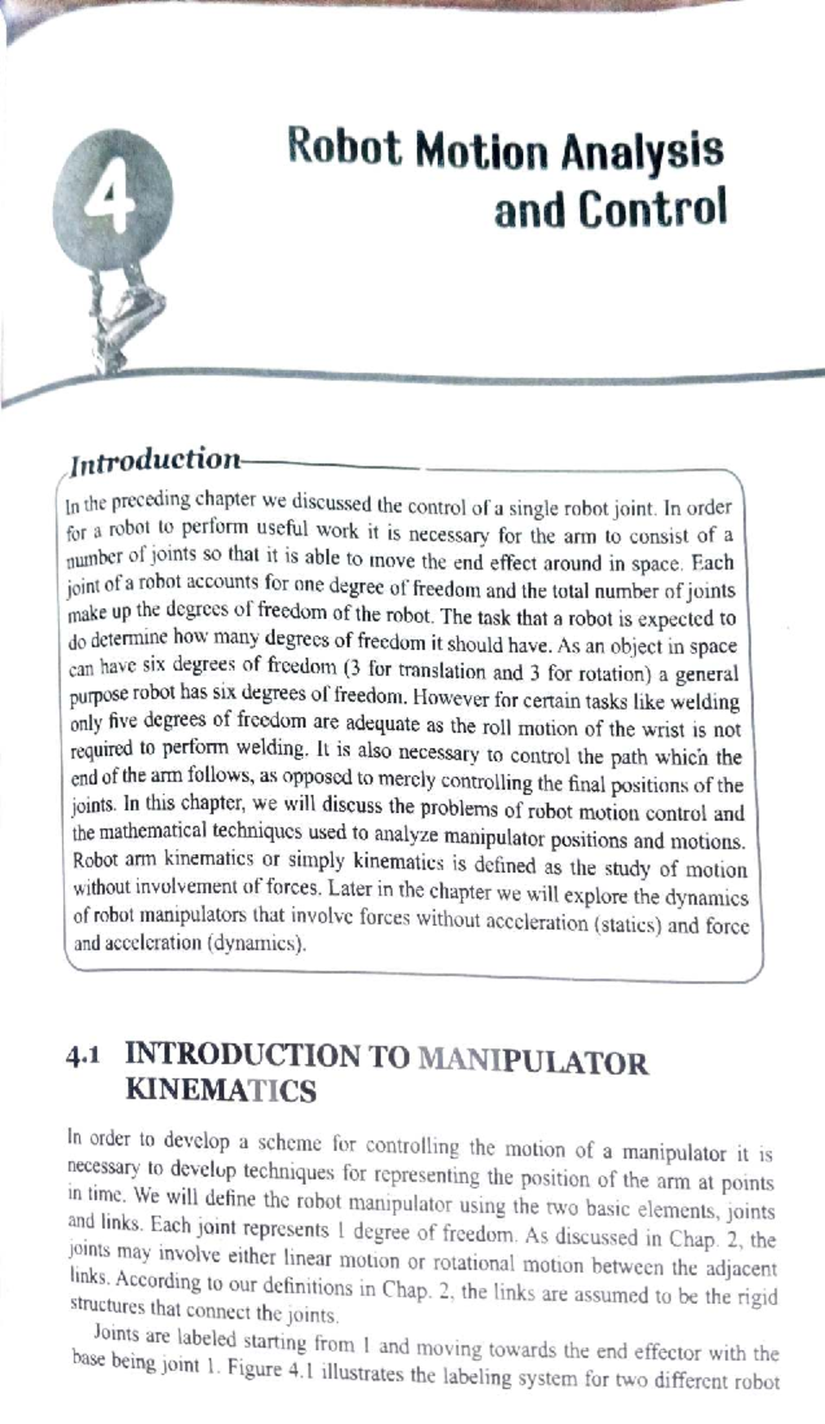Unit 2: Robot Motion Analysis and Control - Introduction to Robotics ...