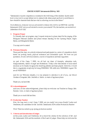 Emcee Script Immersion Orientation by MG - EMCEE SCRIPT Immersion ...