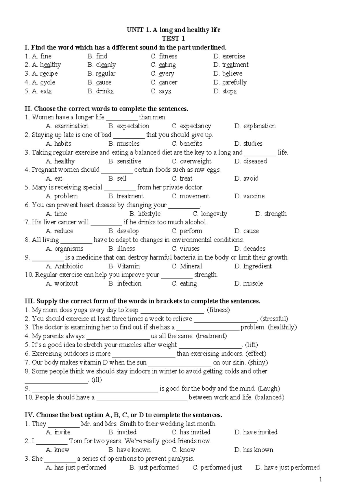 Anh 11 Global - UNIT 2 The Generation Gap - TEST 1 Review Notes - Studocu