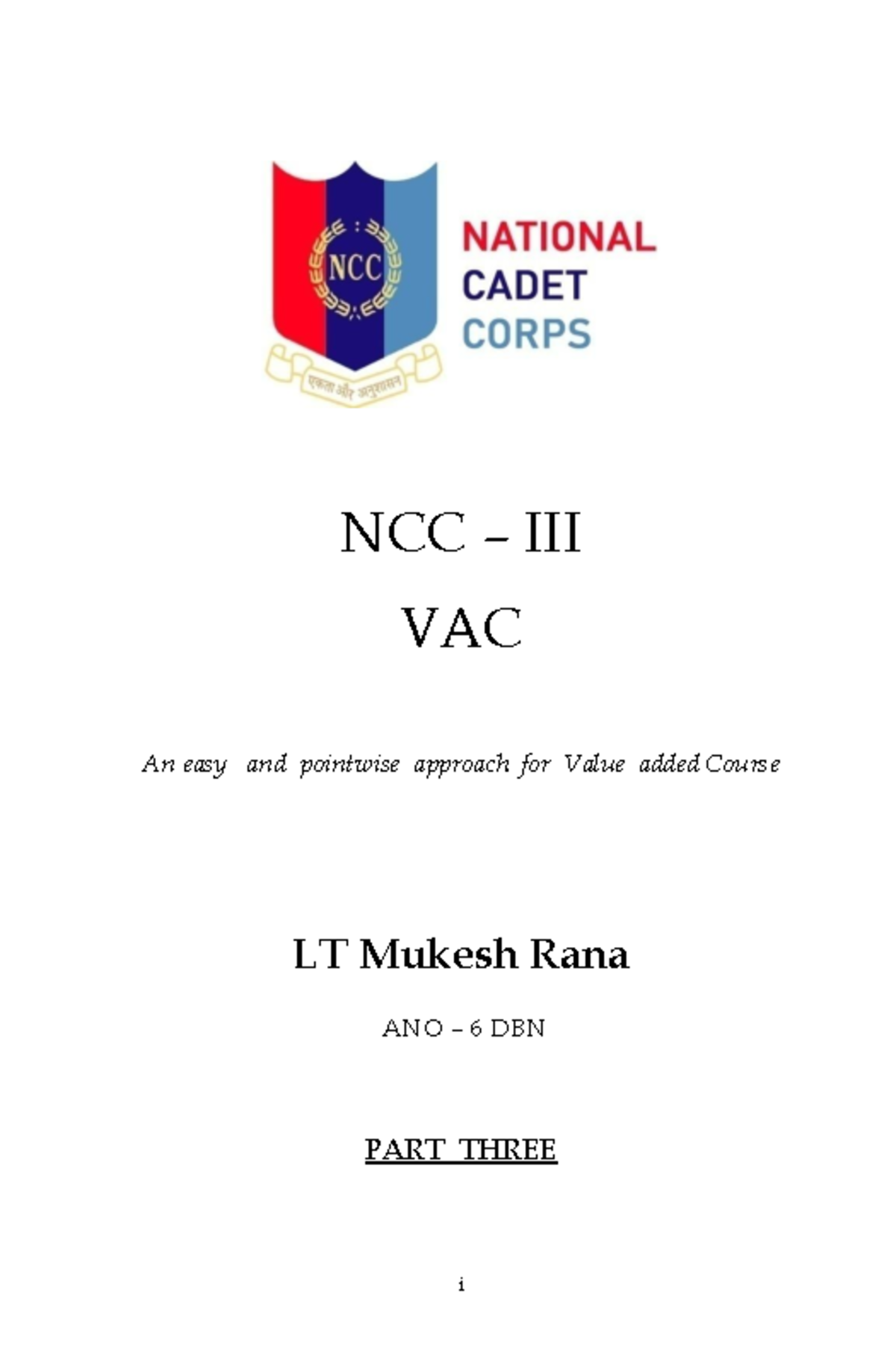 NCC VAC 3: A Comprehensive Guide to Value Added Course - Studocu