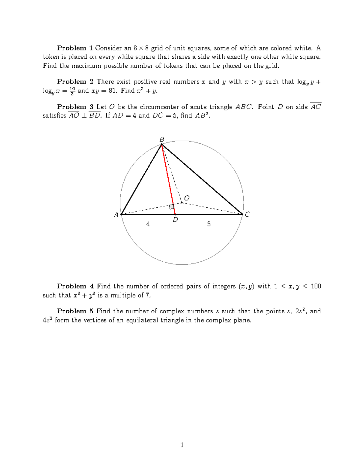 AIME 2026 Problem Set: Grid Challenges and Number Theory - Studocu