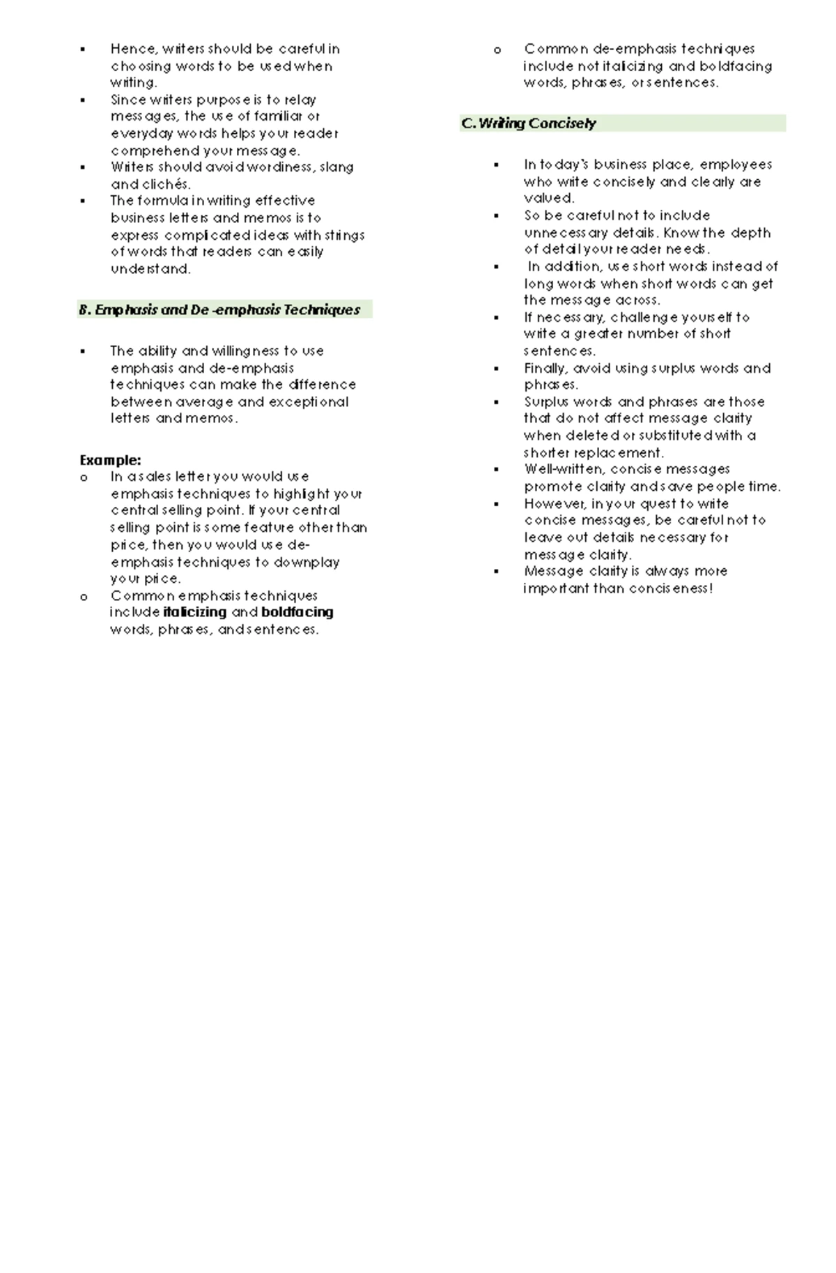 AH 111 Final Exam Notes on Effective Oral Presentation Skills - Studocu