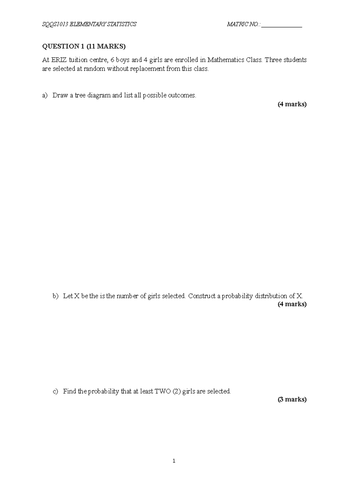 SQQS1013 ELEMENTARY STATISTICS MATRIC ASSIGNMENT QUESTIONS & SOLUTIONS ...
