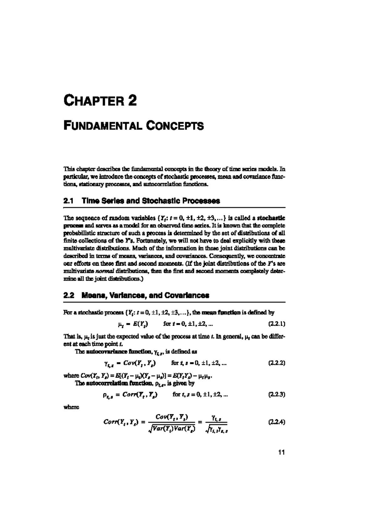 CHAPTER 2: FUNDAMENTAL CONCEPTS IN TIME SERIES MODELS - Studocu