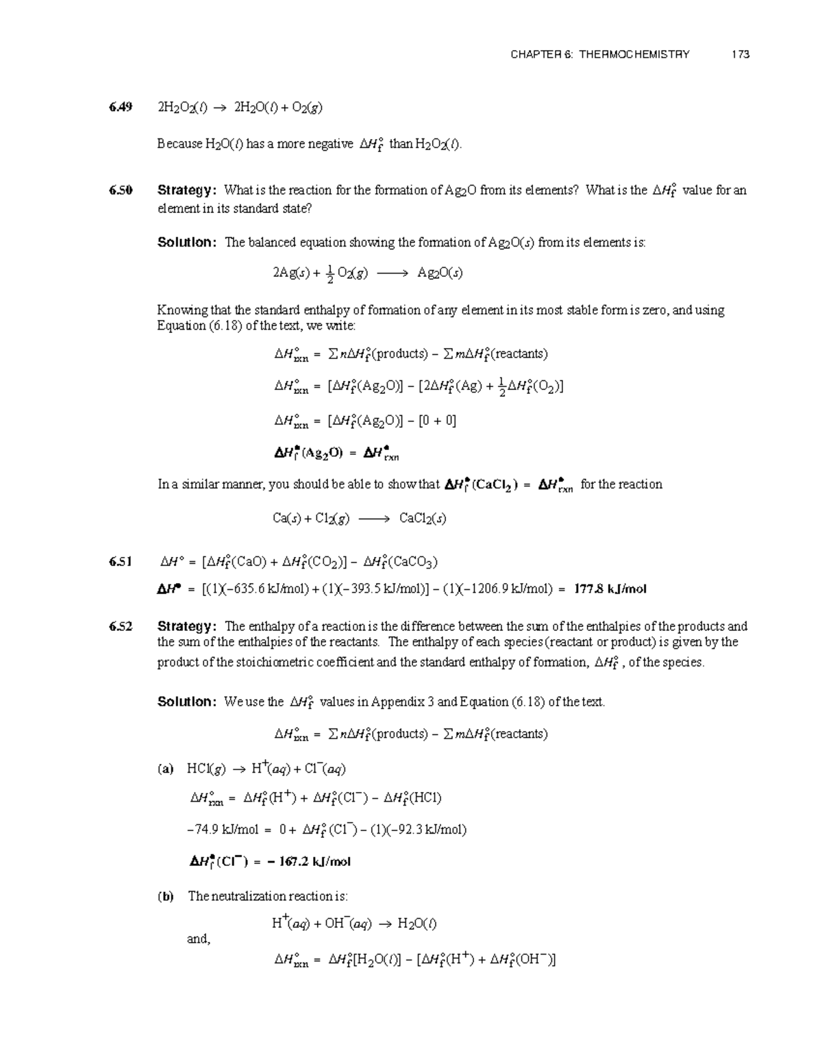 CHAPTER 6: THERMOCHEMISTRY SOLUTIONS - CHEM 61907187324 - Studocu