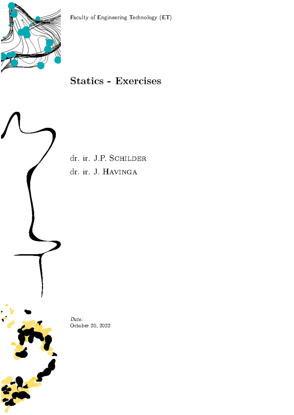 Statics Exercises - Solutions and Examples (ET) - Studeersnel