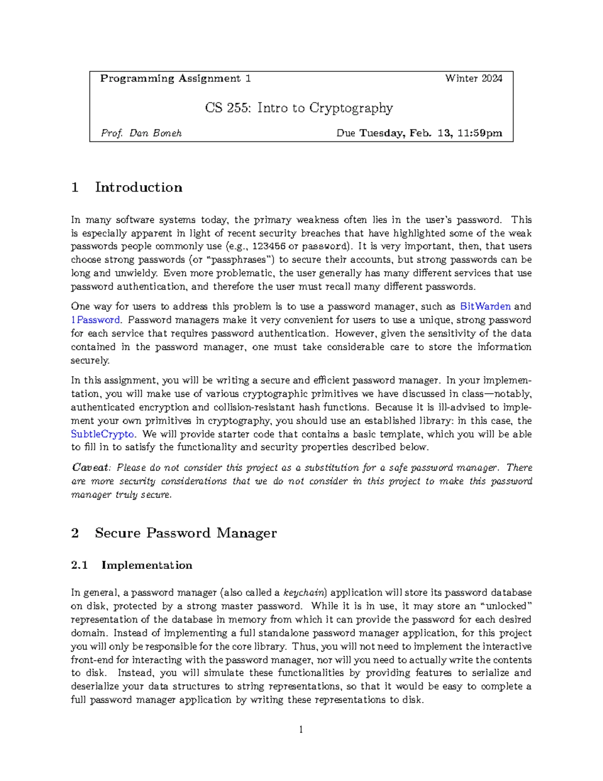CS 255: Programming Assignment 2 - End-to-End Encrypted Chat Client ...