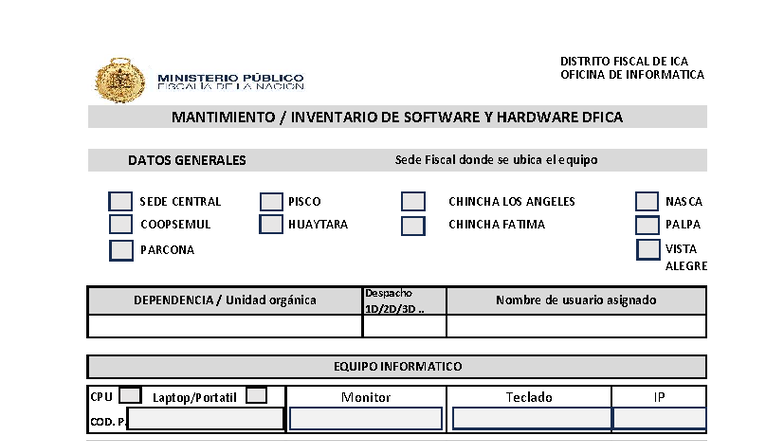 Inventario de Software y Hardware DFICA 2025: Mantenimiento y Reportes ...