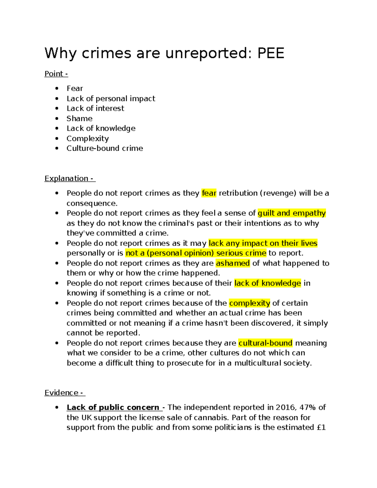 Understanding Unreported Crimes - AC 1 Analysis - Studocu