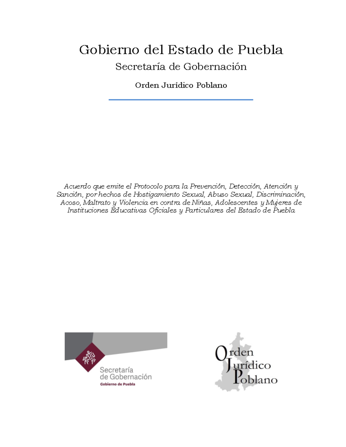 Acuerdo que emite el Protocolo para la Prevencin Deteccin Atencin y ...