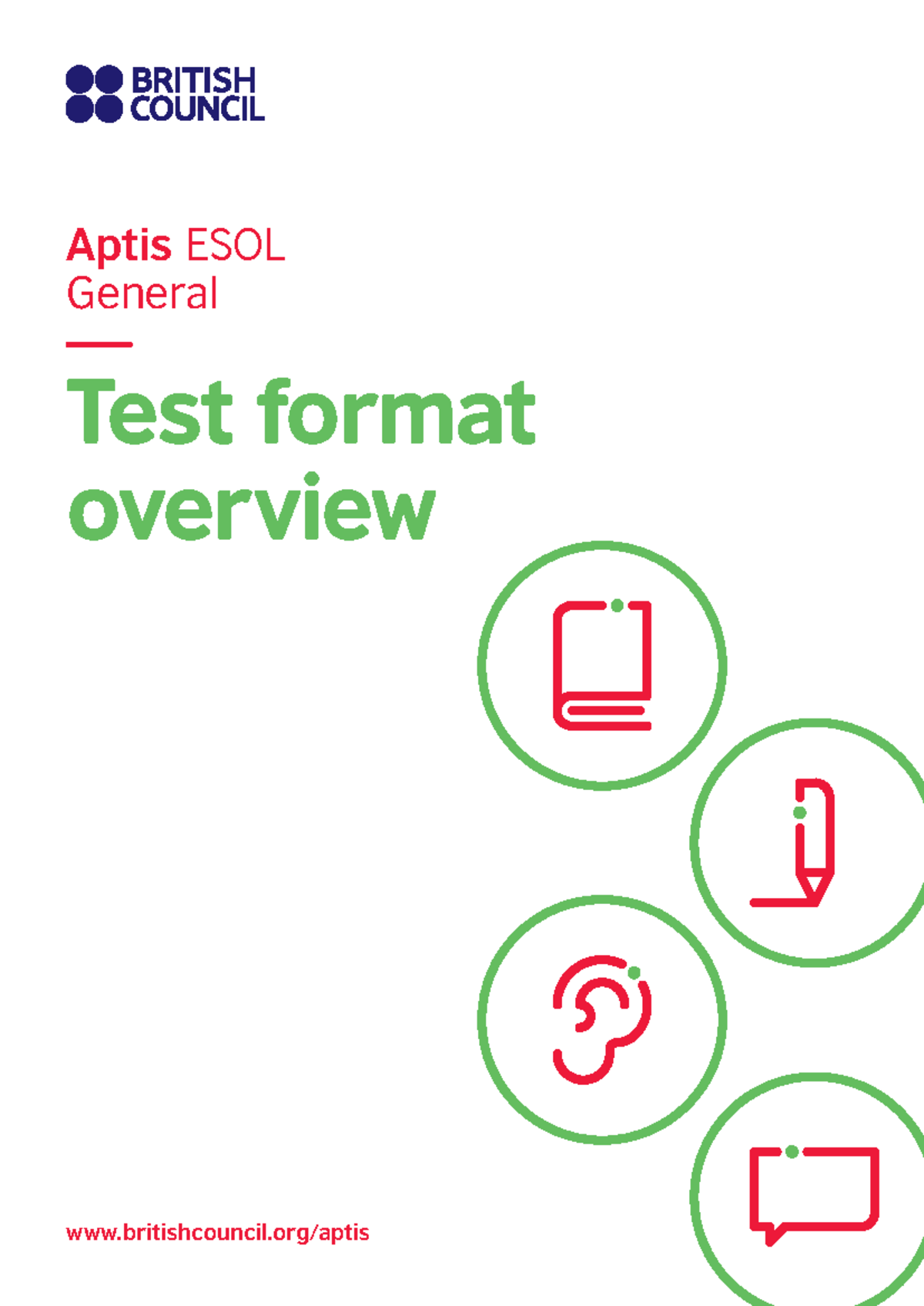 Aptis ESOL General Test Format Overview 2023 - Studocu