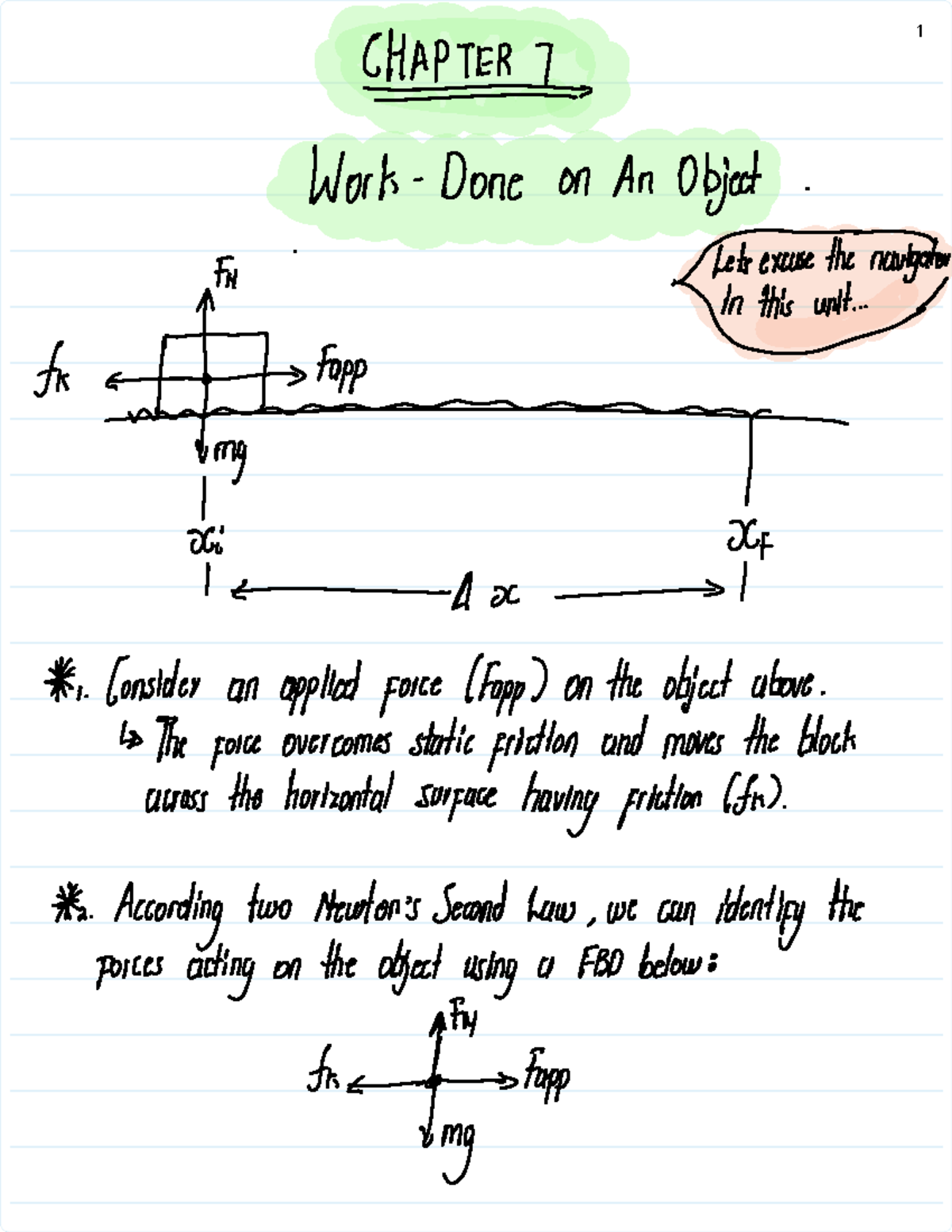 Chapter 7 & 8: Work Done on Objects & Spring Forces (FM) - Studocu
