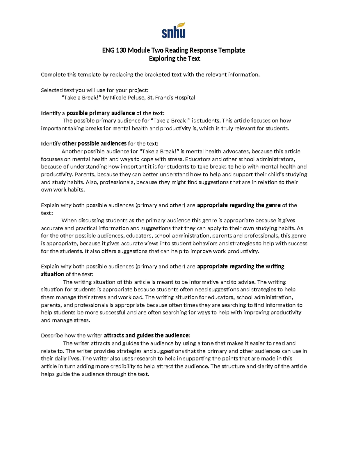 ENG 130 Module Four: Intro to 