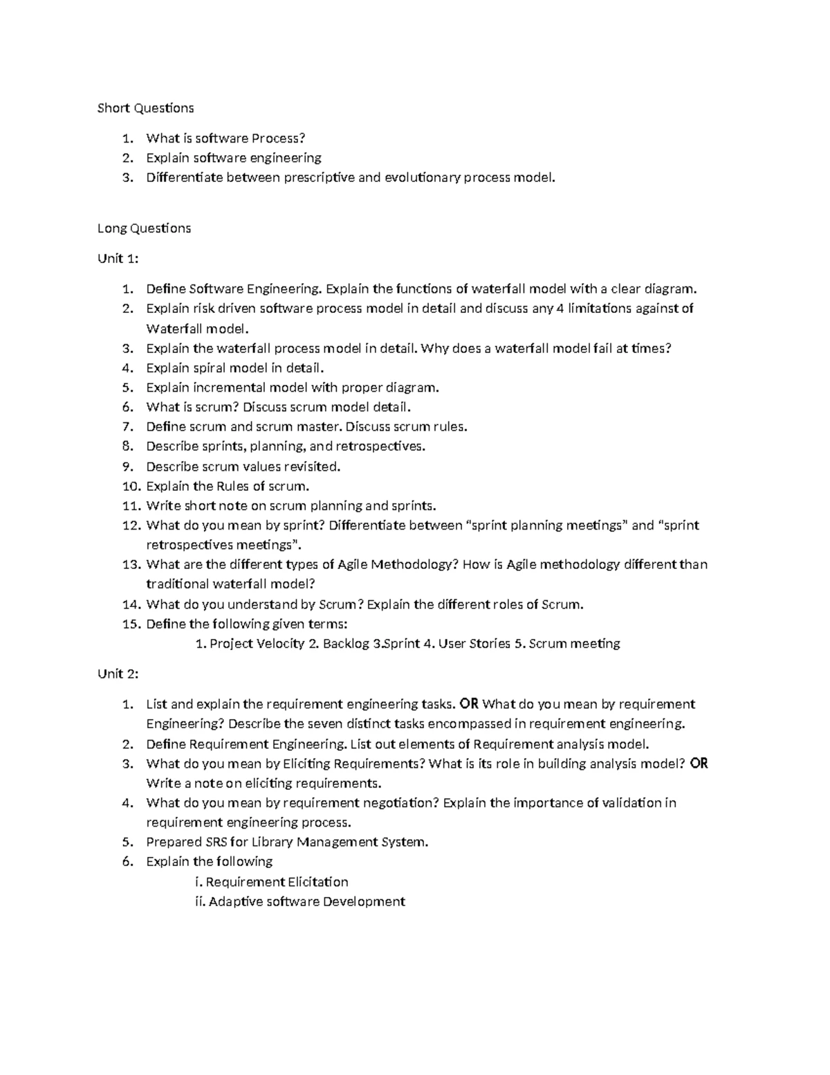 Assignment 1 - Short and Long Questions on OOP in JAVA (UNIT 1) - Studocu