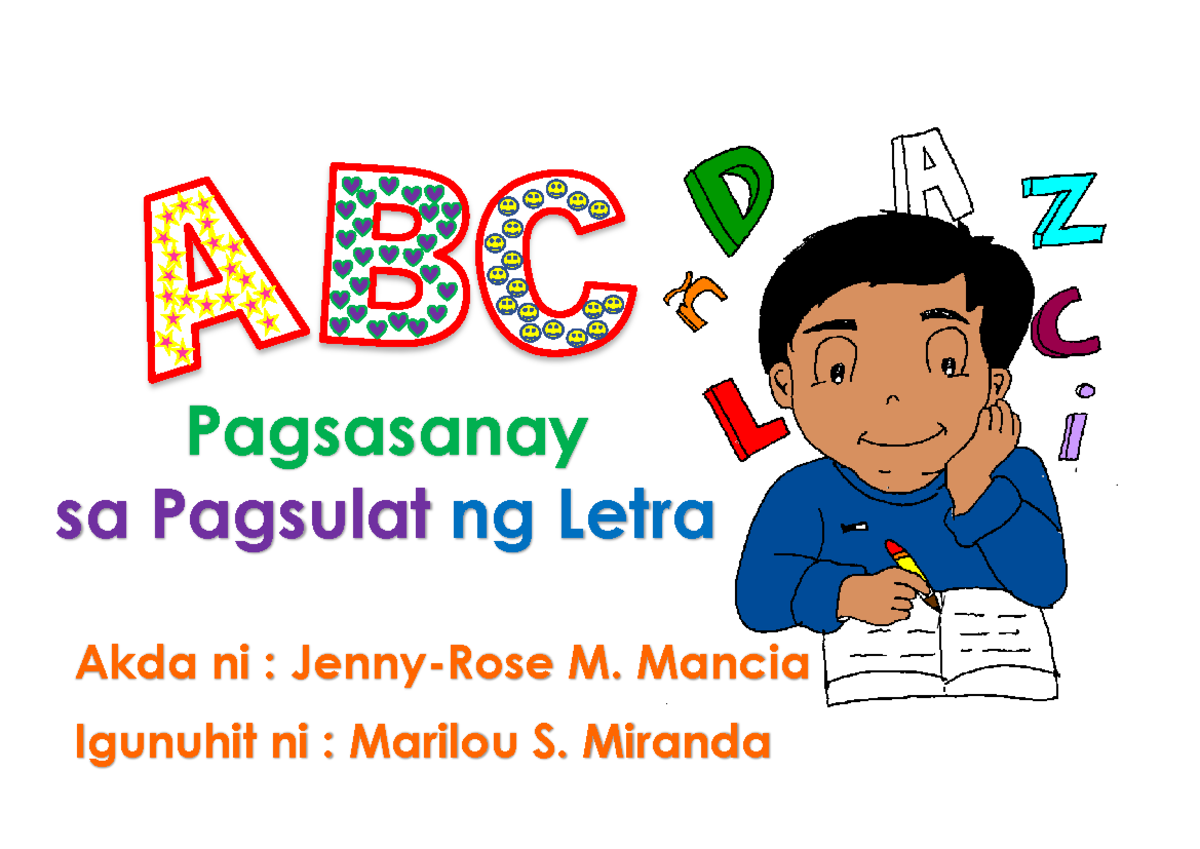Pagsasanay sa Pagsulat ng Letra: Quarter 2-4 Activities - Studocu