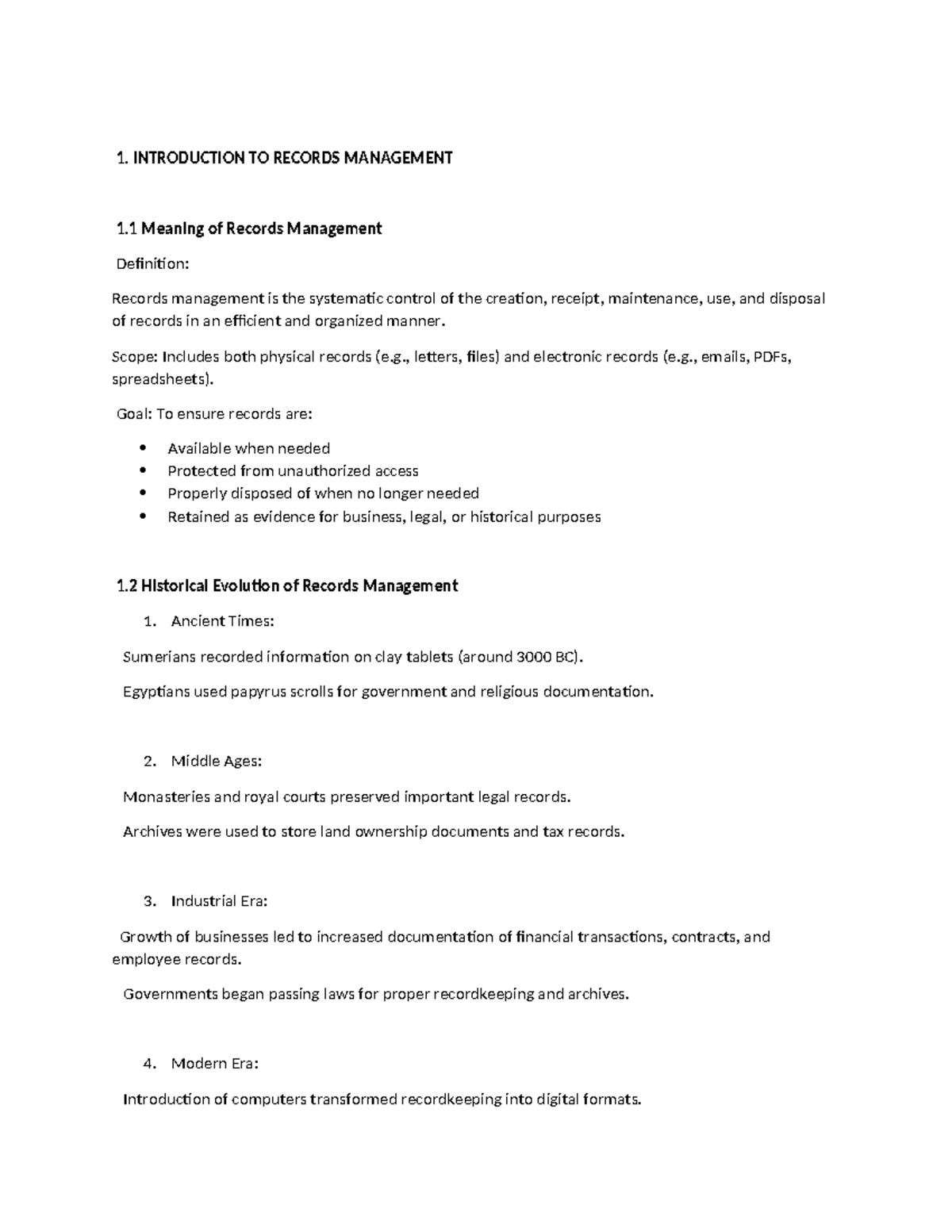 Records Management Overview and Practices: Key Concepts and Evolution ...