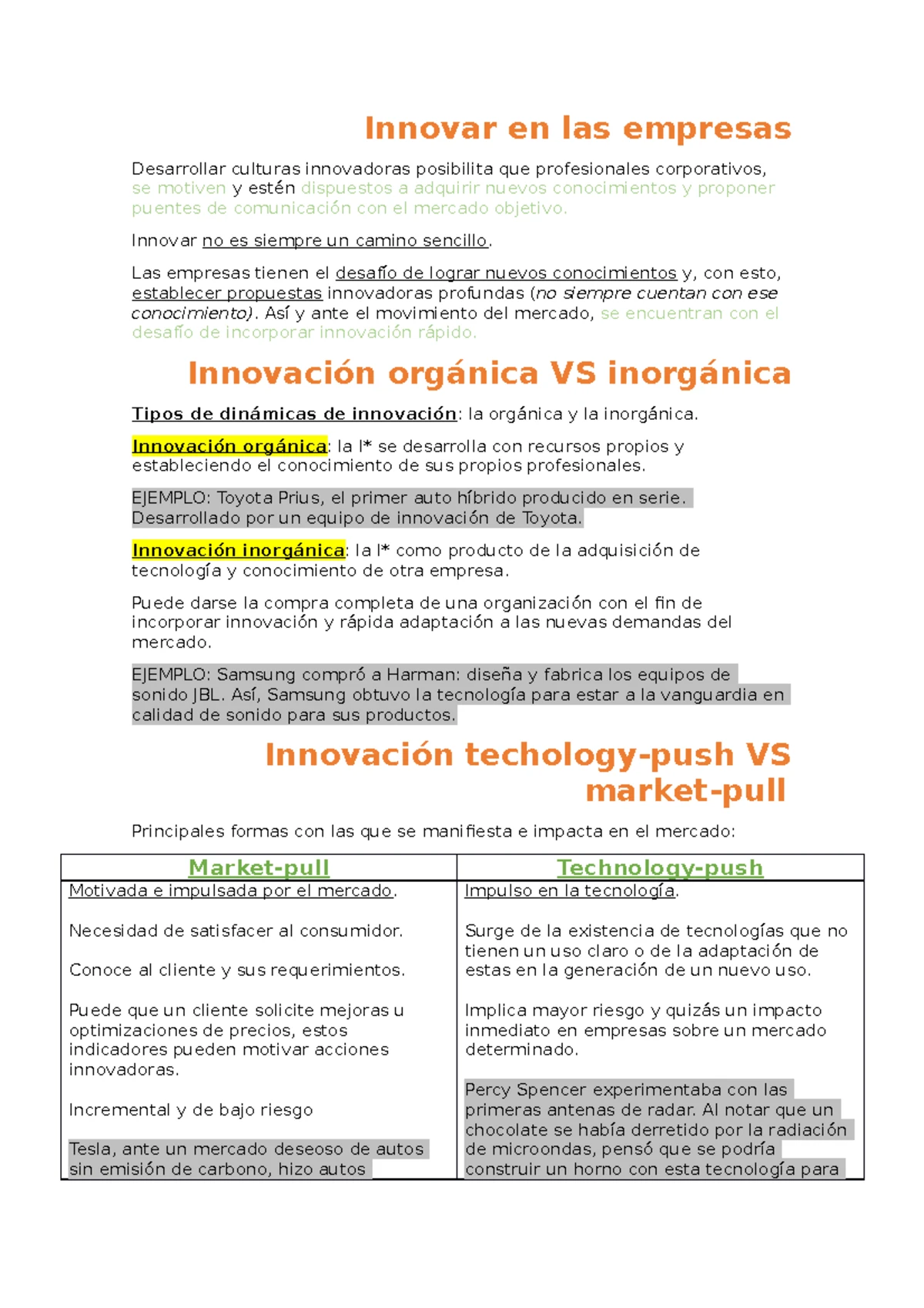 Modulo 2 - Introducción a la Innovación - Lectura 1 y 2 Resumen - Studocu