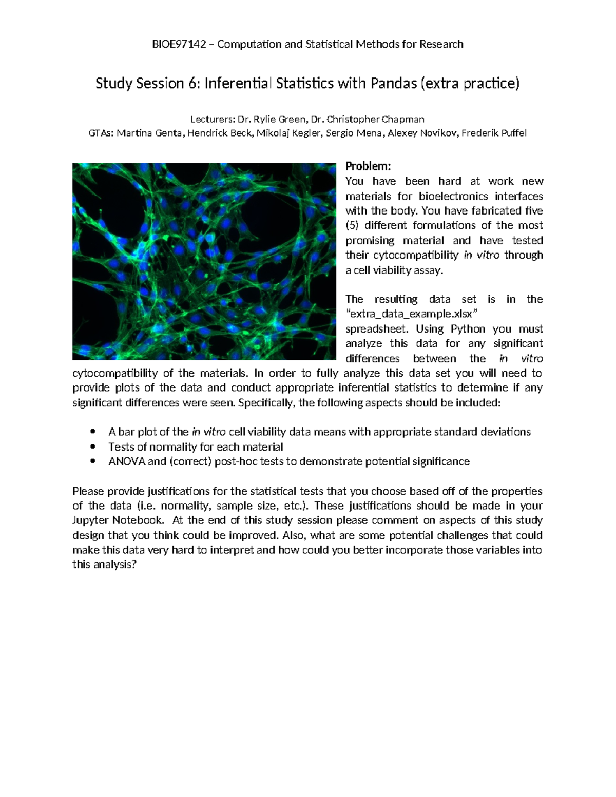Python Study Group 5 extra(1) - BIOE97142 – Computation and Statistical ...