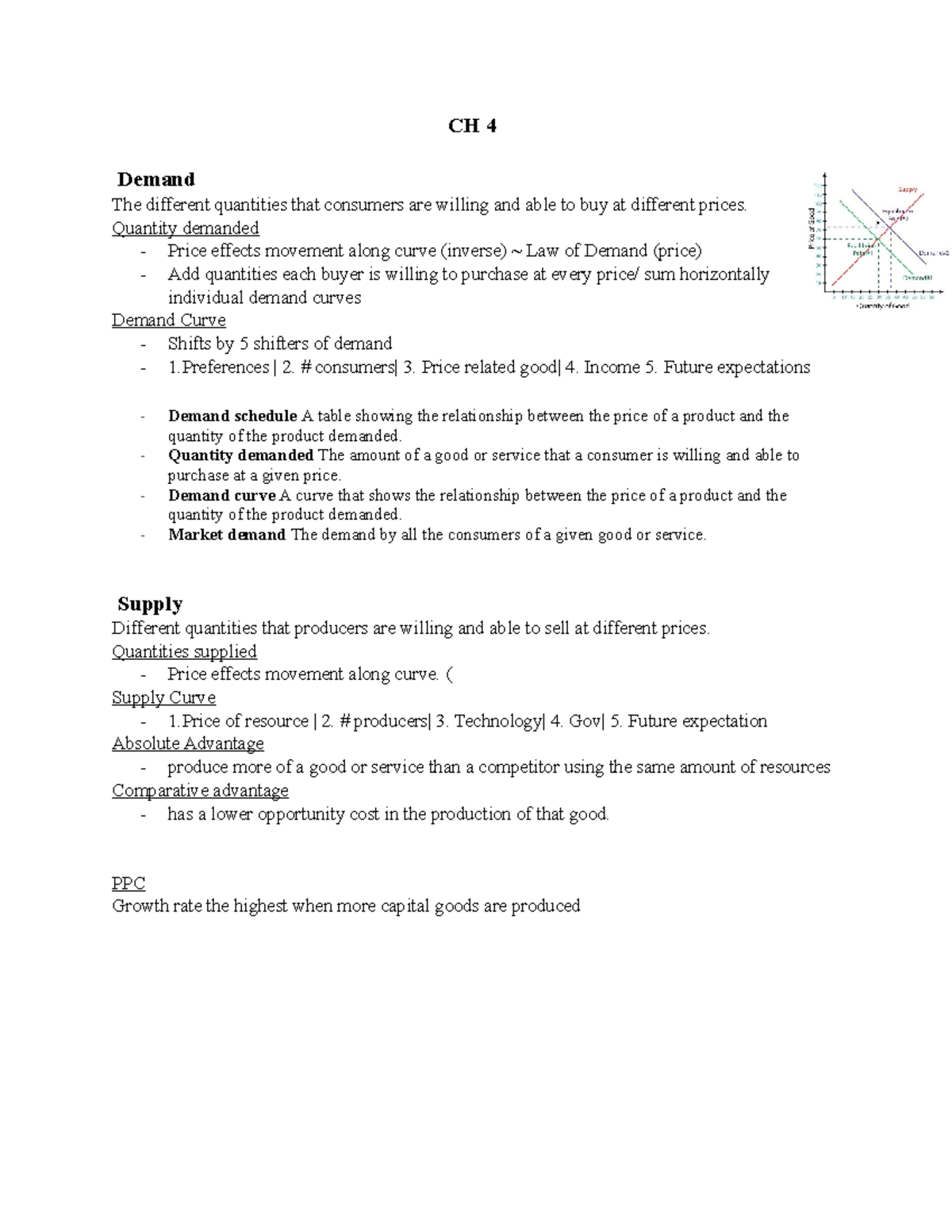 Macroeconomics Notes - BEPP 1000: Demand, Supply, and Economic Theories ...