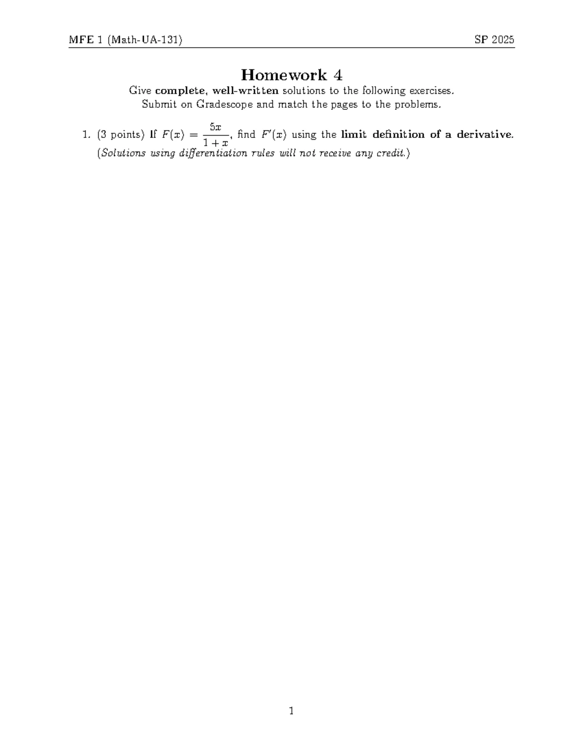 MFE 1 SP 2025 Homework 7 Solutions and Exercises Overview - Studocu