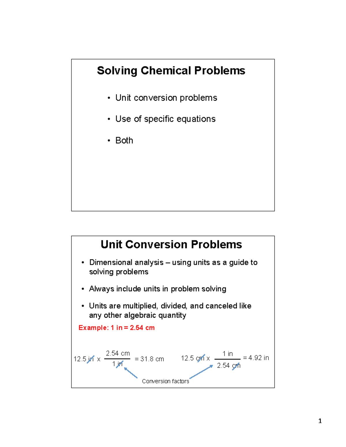 Chapter 1.6: Dimensional Analysis and Unit Conversion Problems - Studocu