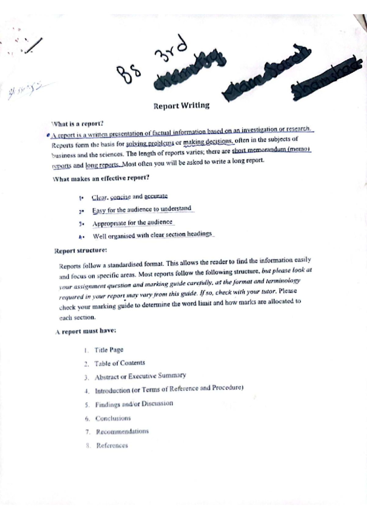 3rd BS Report Writing Guide: Structure, Purpose, and Best Practices ...