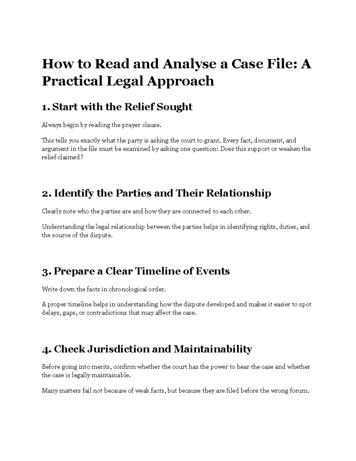 How to Read and Analyze a Case File: A Legal Guide 2026 - Studocu