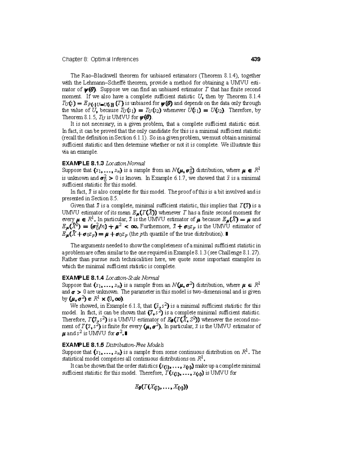 Chapter 8: Optimal Inferences and UMVU Estimators in Calculus Notes ...