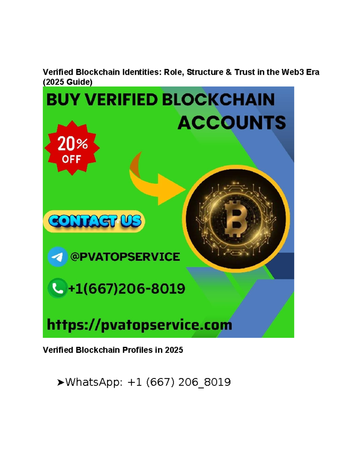 Verified Blockchain Profiles in 2025: Trust and Structure in Web3 (667 ...