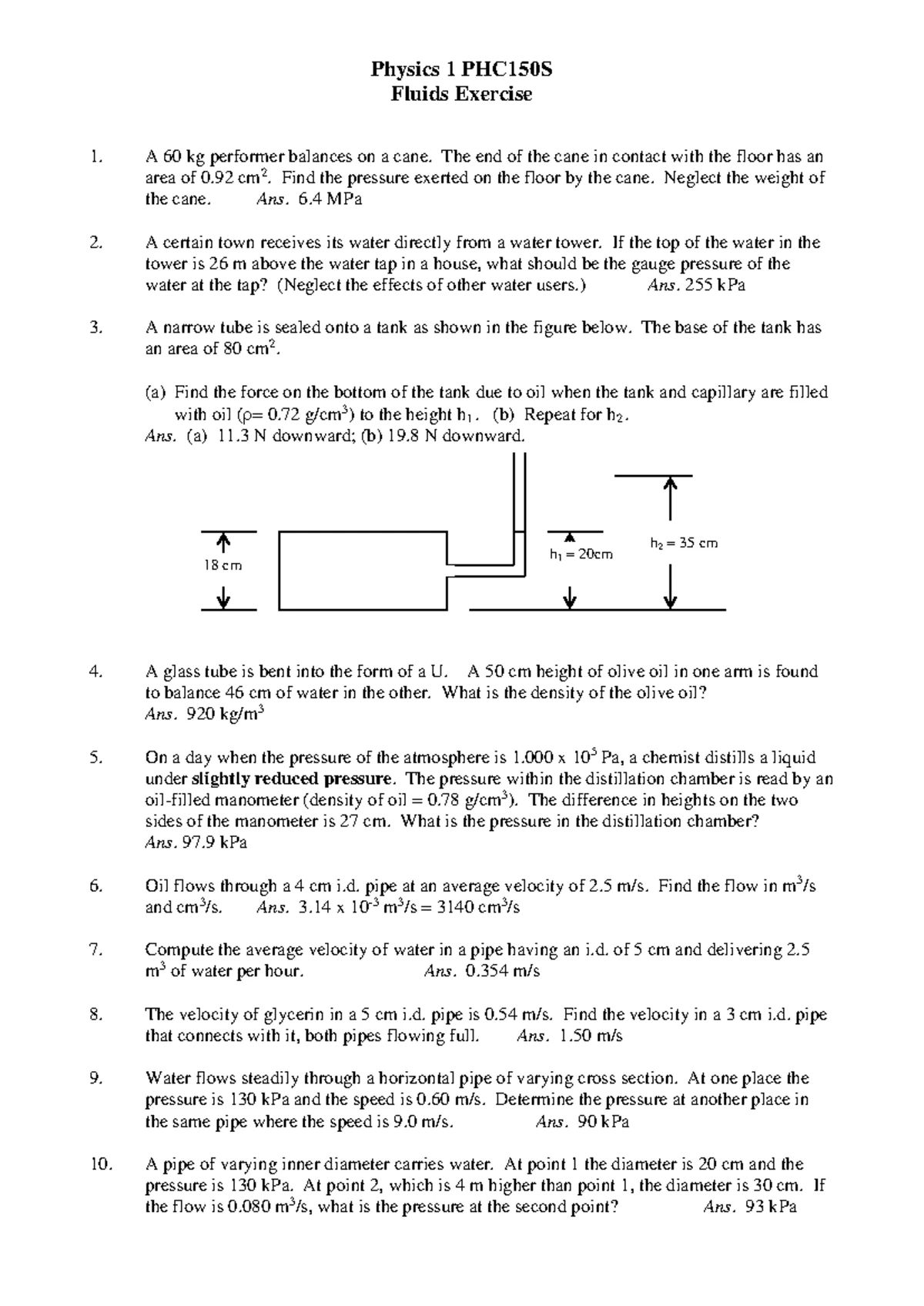 Linear Vertical Projectile Motion Problem Set - Studocu