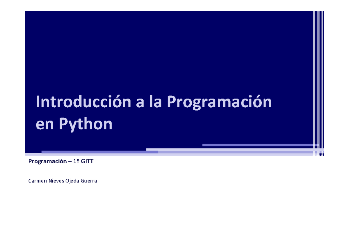T5-S1 - Introducción a la programación en Python - Introducción a la ...