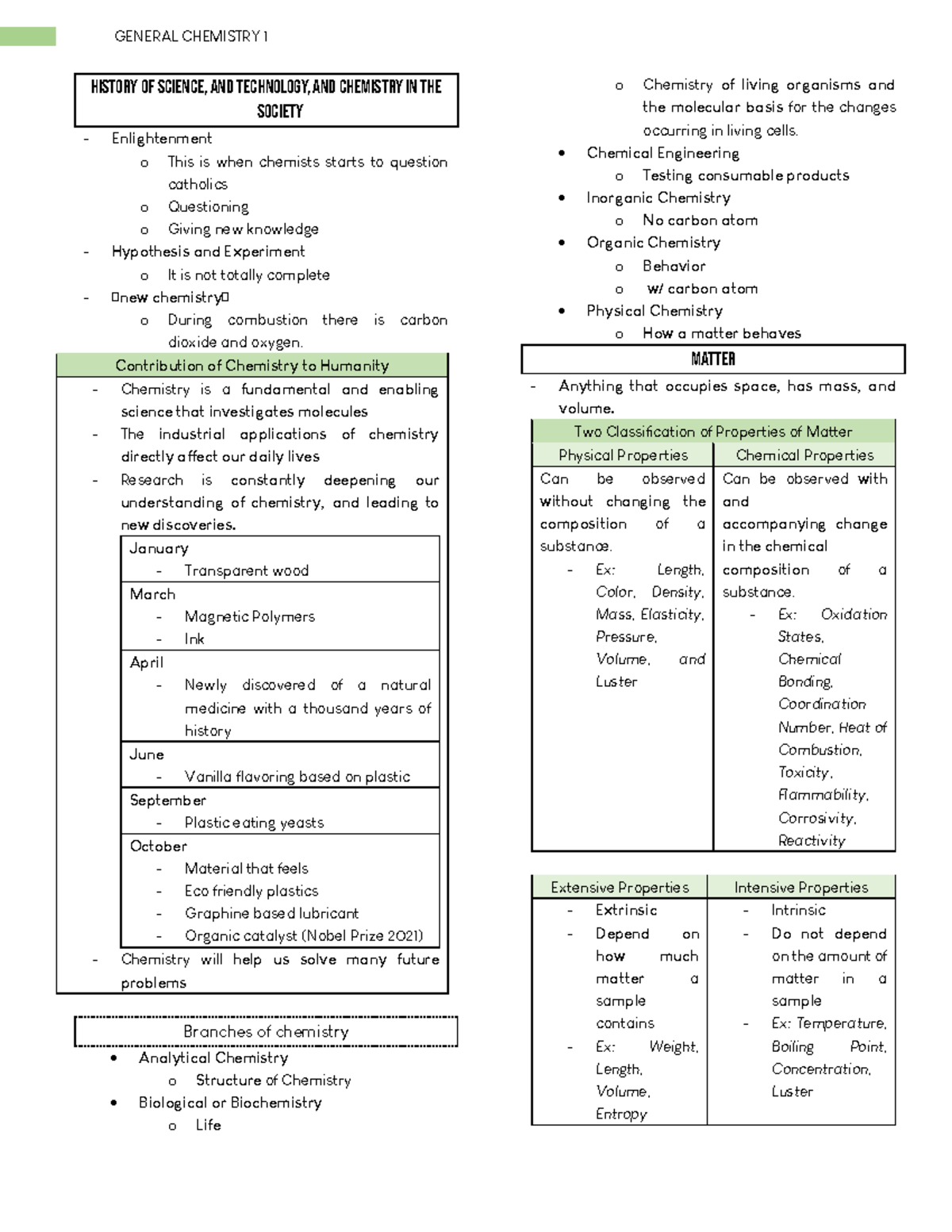 CHEM 1: Understanding the Chemistry of Living Organisms and Matter ...