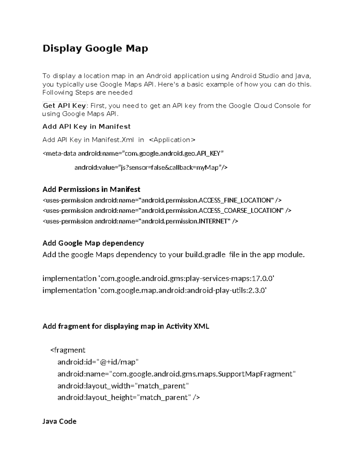 Android Dev: Using Google Maps API in Your App - Practical Guide - Studocu