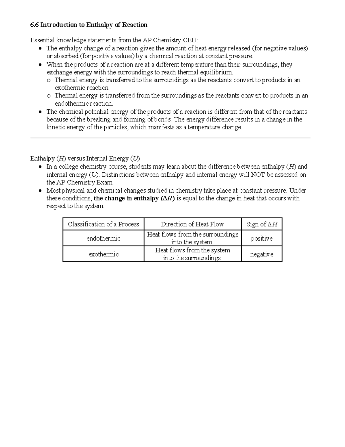 Unit 6 MC & FRQ Questions: Enthalpy of Reaction (6.6 - 6.8) - Studocu