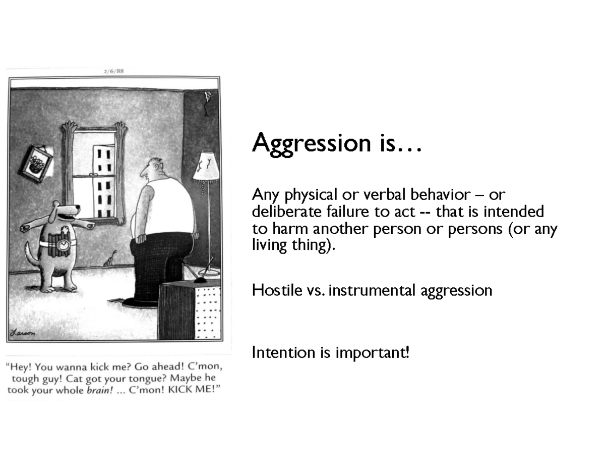 Social Psychology Topic 15: Aggression & Attitude Change Notes - Studocu