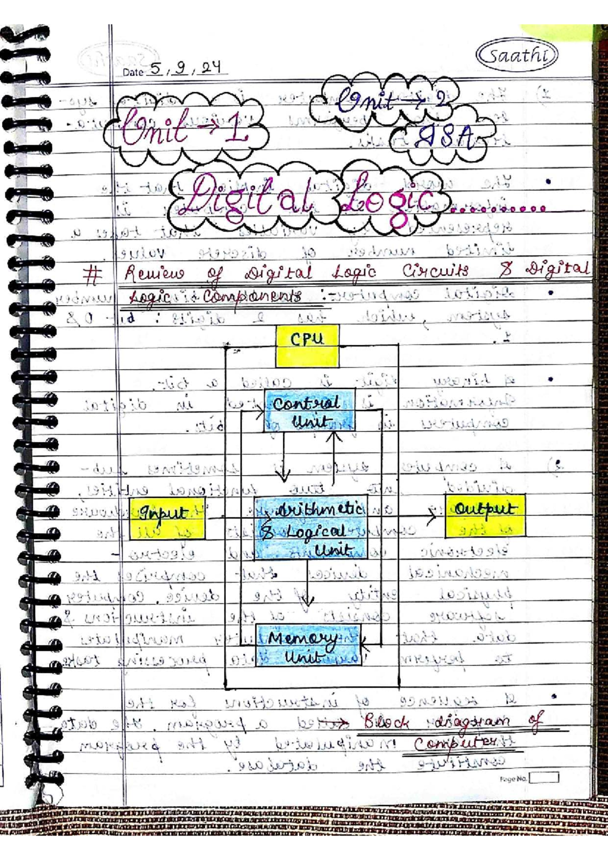 COA 0.02 Lecture Notes: Digital Logic Circuits Overview - Studocu