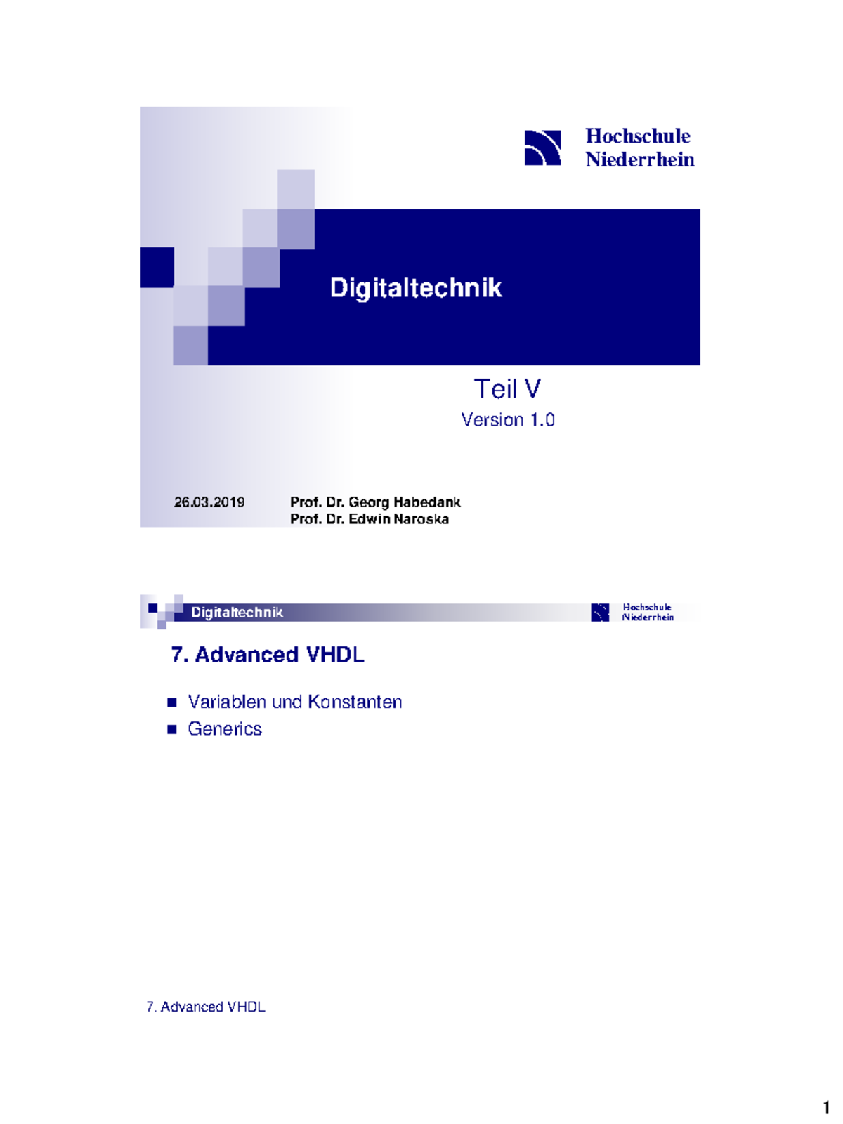 DIG Kapitel V -1: Vorlesungsfolien zur Digitaltechnik und VHDL - Studocu