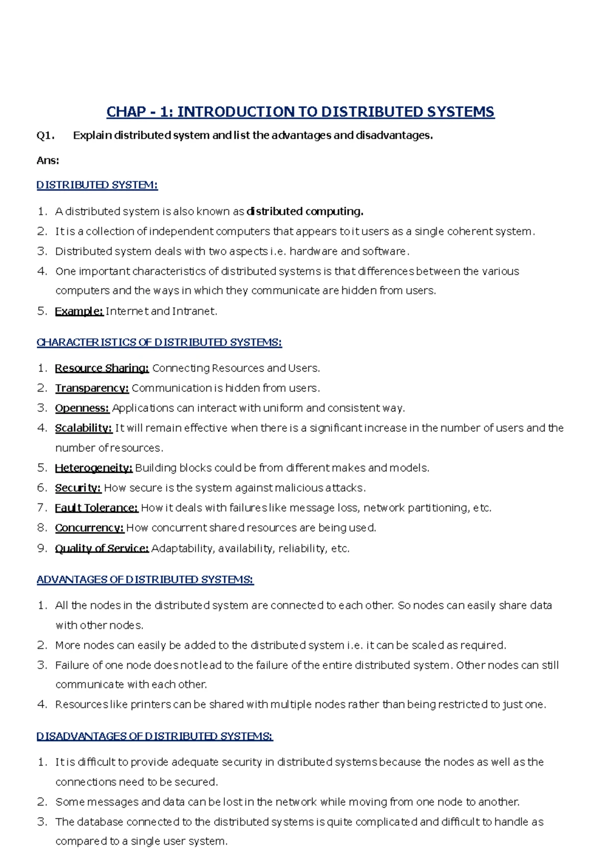 DC UT 2 - Load Balancing and Consistency Models Assignments - Studocu