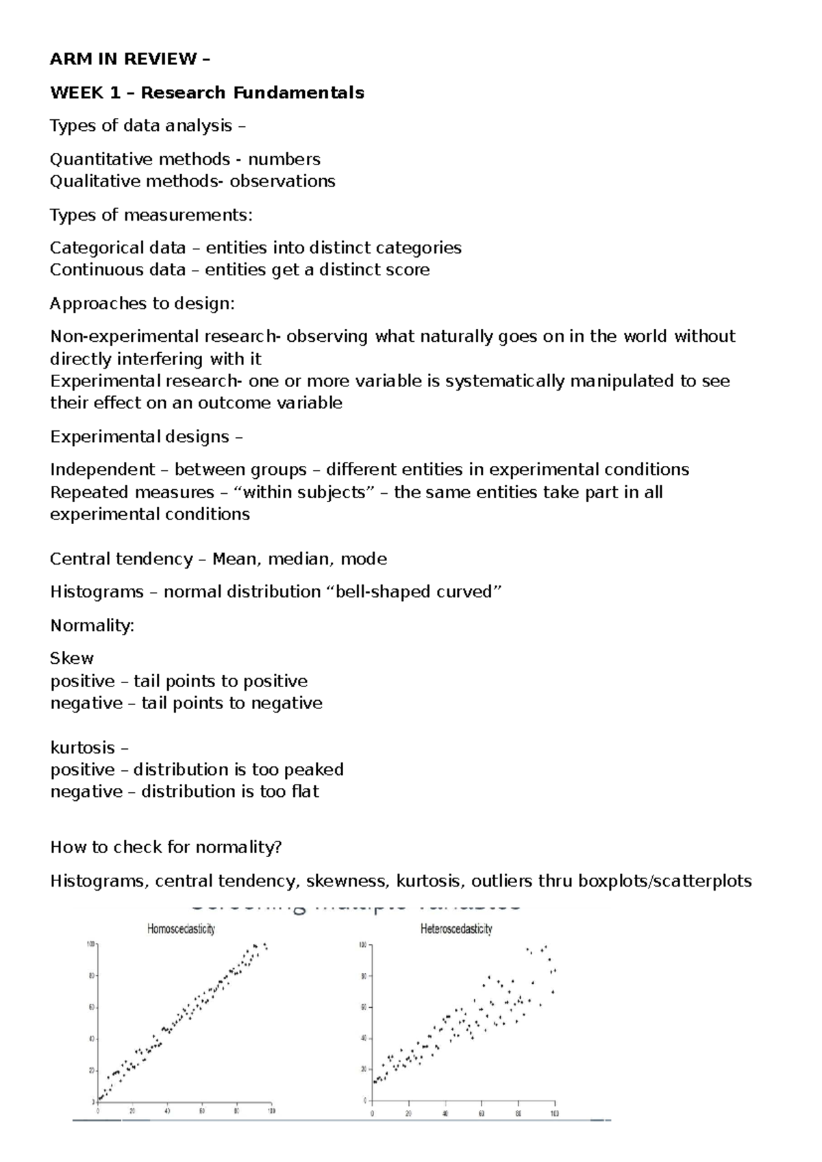 ARM IN REVIEW: Lecture Notes on Research Fundamentals and Data Analysis ...