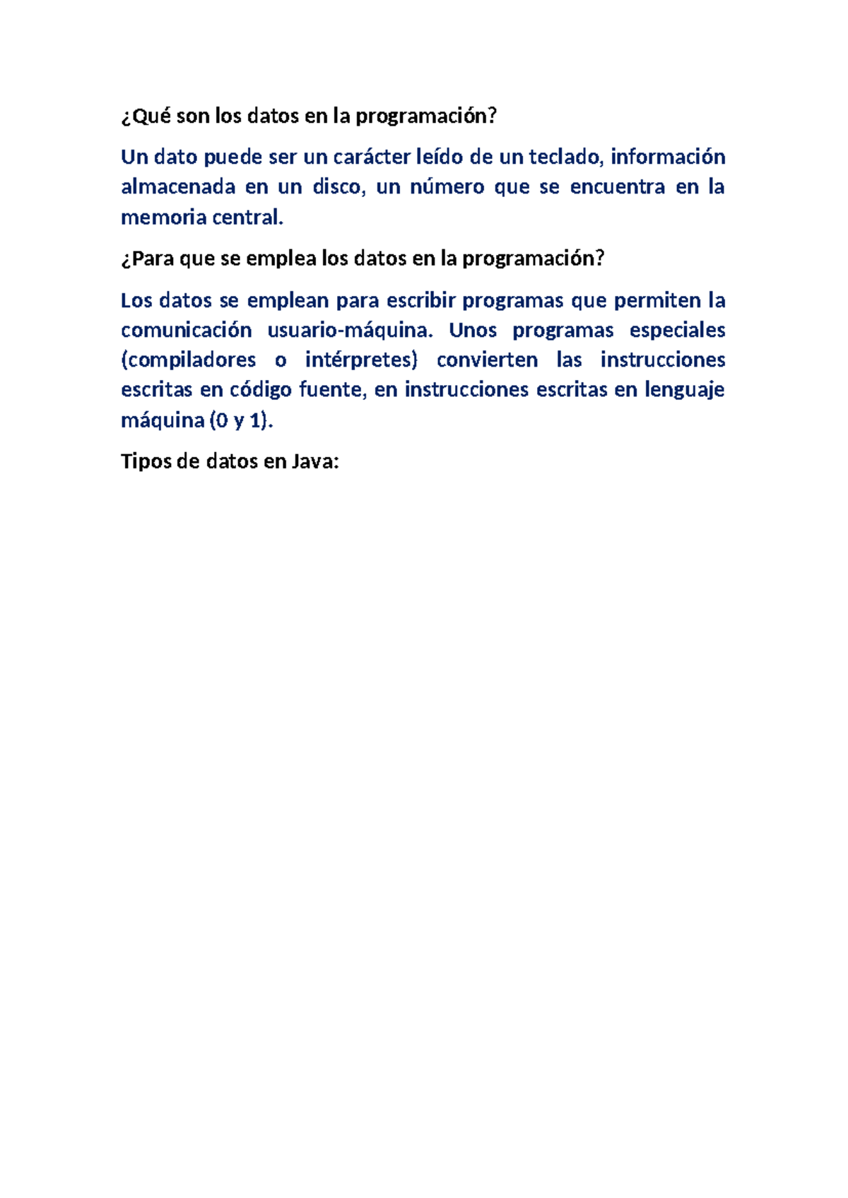 Qué son los datos en la programación - ¿Qué son los datos en la ...