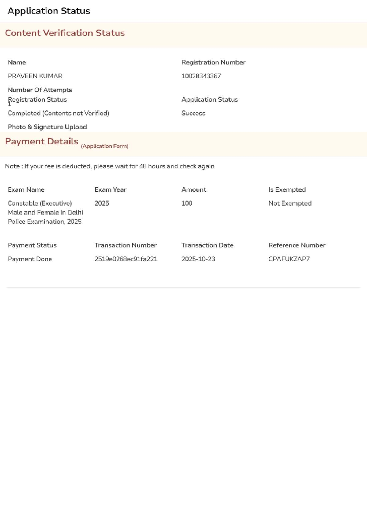 Lecture Notes on Application Status Verification for Constable ...