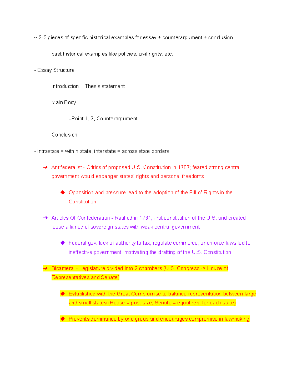 GOV 310 Midterm Study Guide: Key Concepts & Essay Structure - Studocu