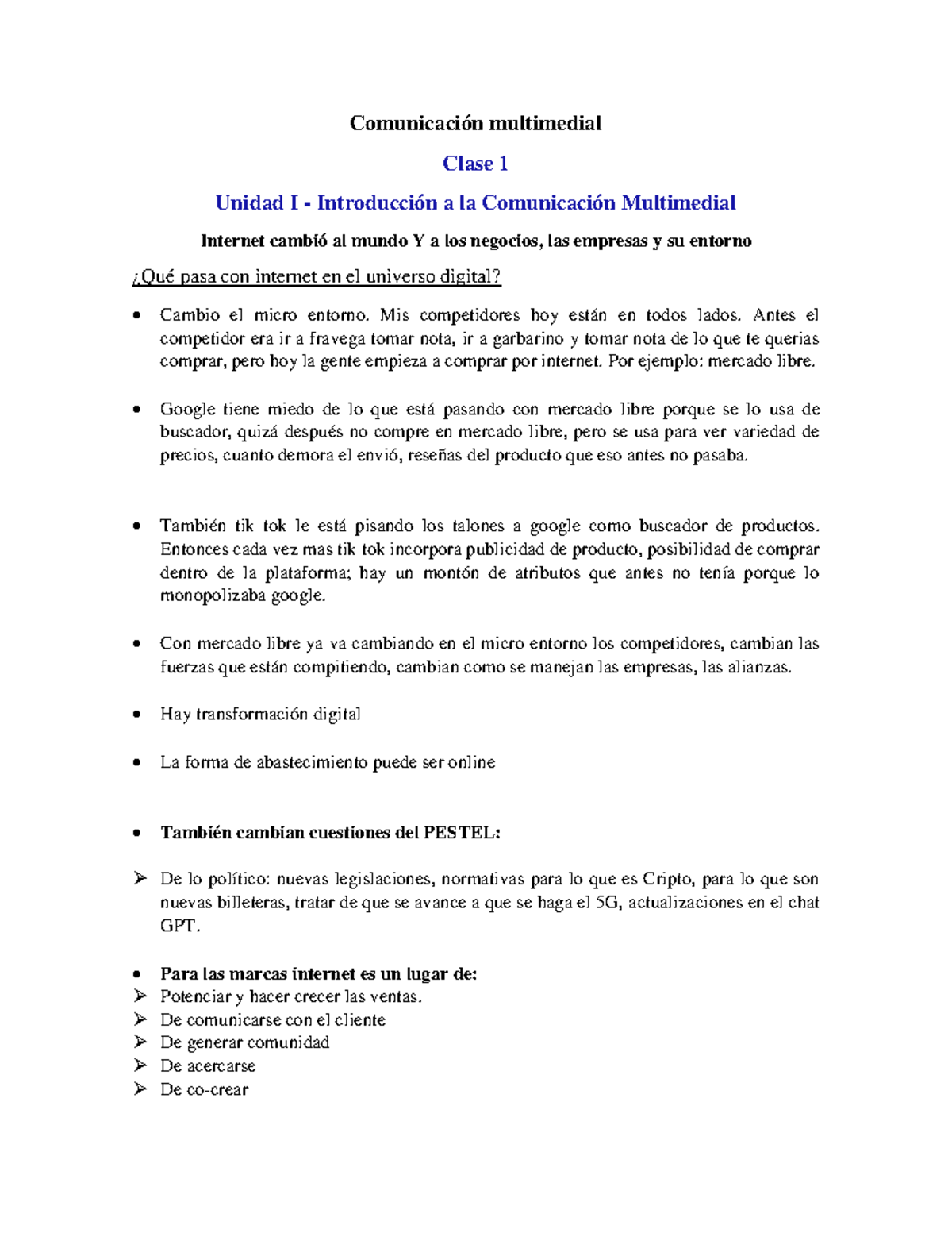Comunicacion multimedial primer parcial - Comunicación multimedial ...
