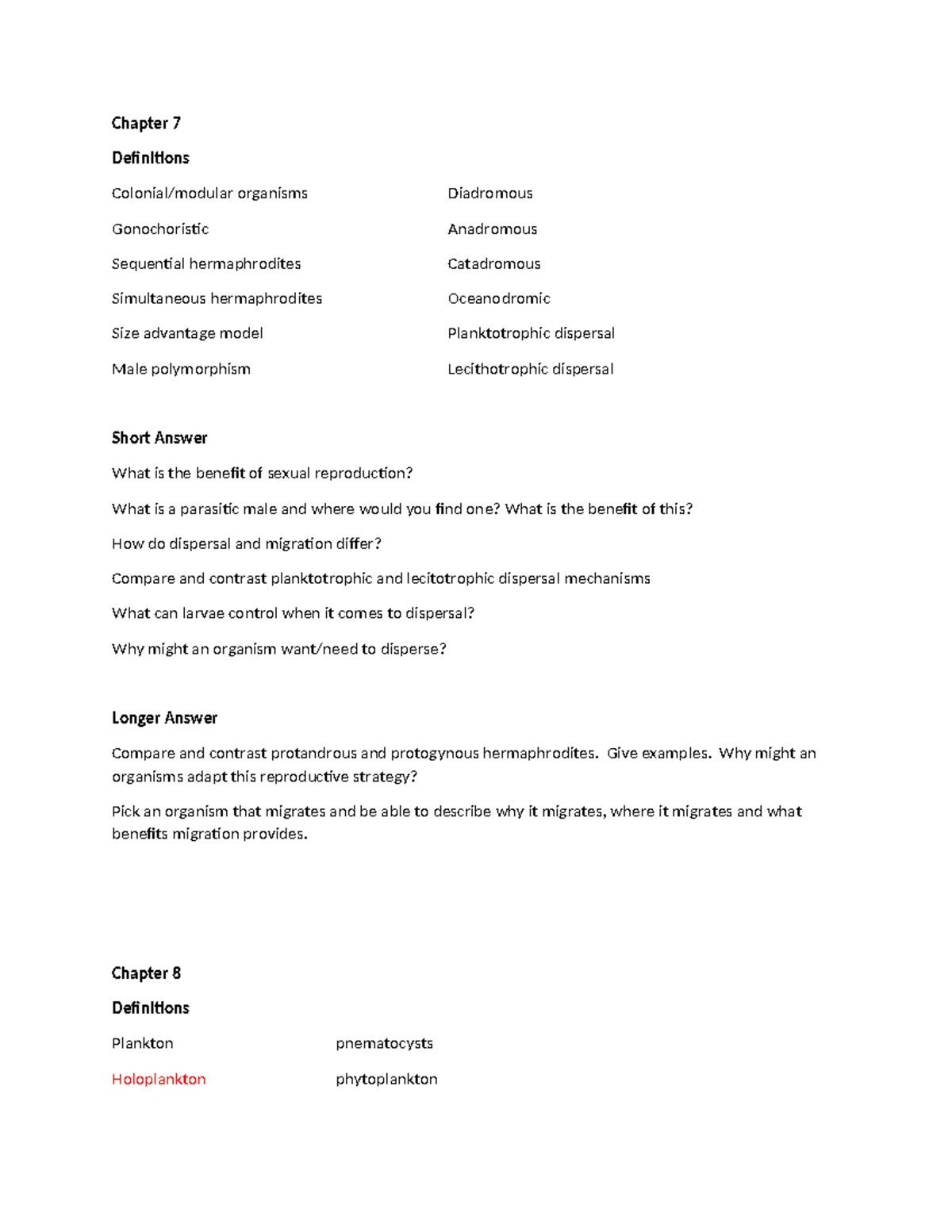 Second Exam Study Guide 2026: Marine Biology Concepts and Definitions ...