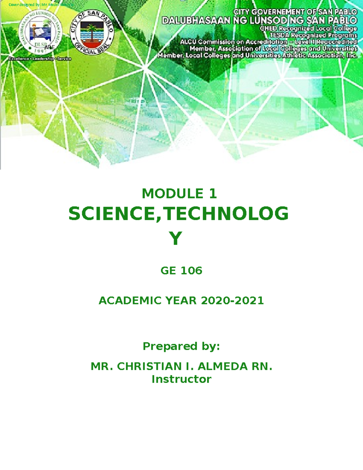 GE-106 Science, Technology, and Society: Module 1 Notes - Studocu