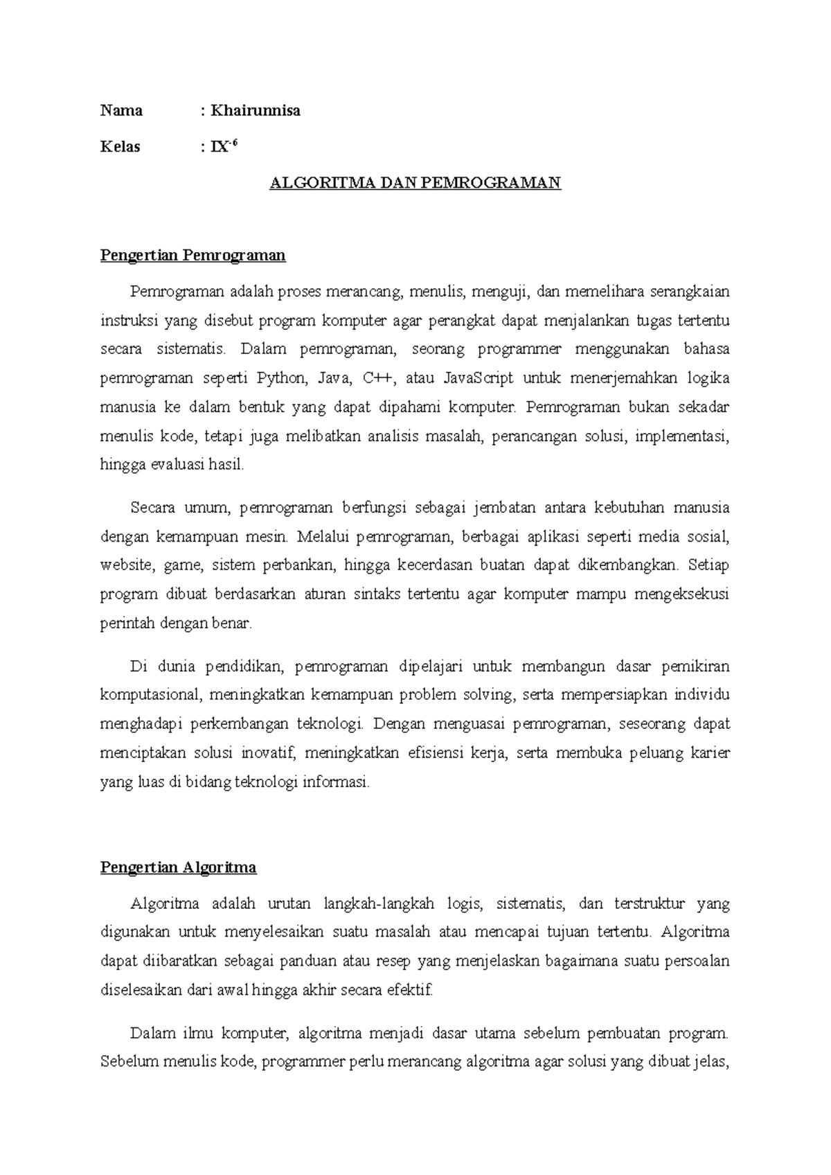 Algoritma dan Pemrograman: Dasar Pemrograman Komputer dan Manfaatnya ...