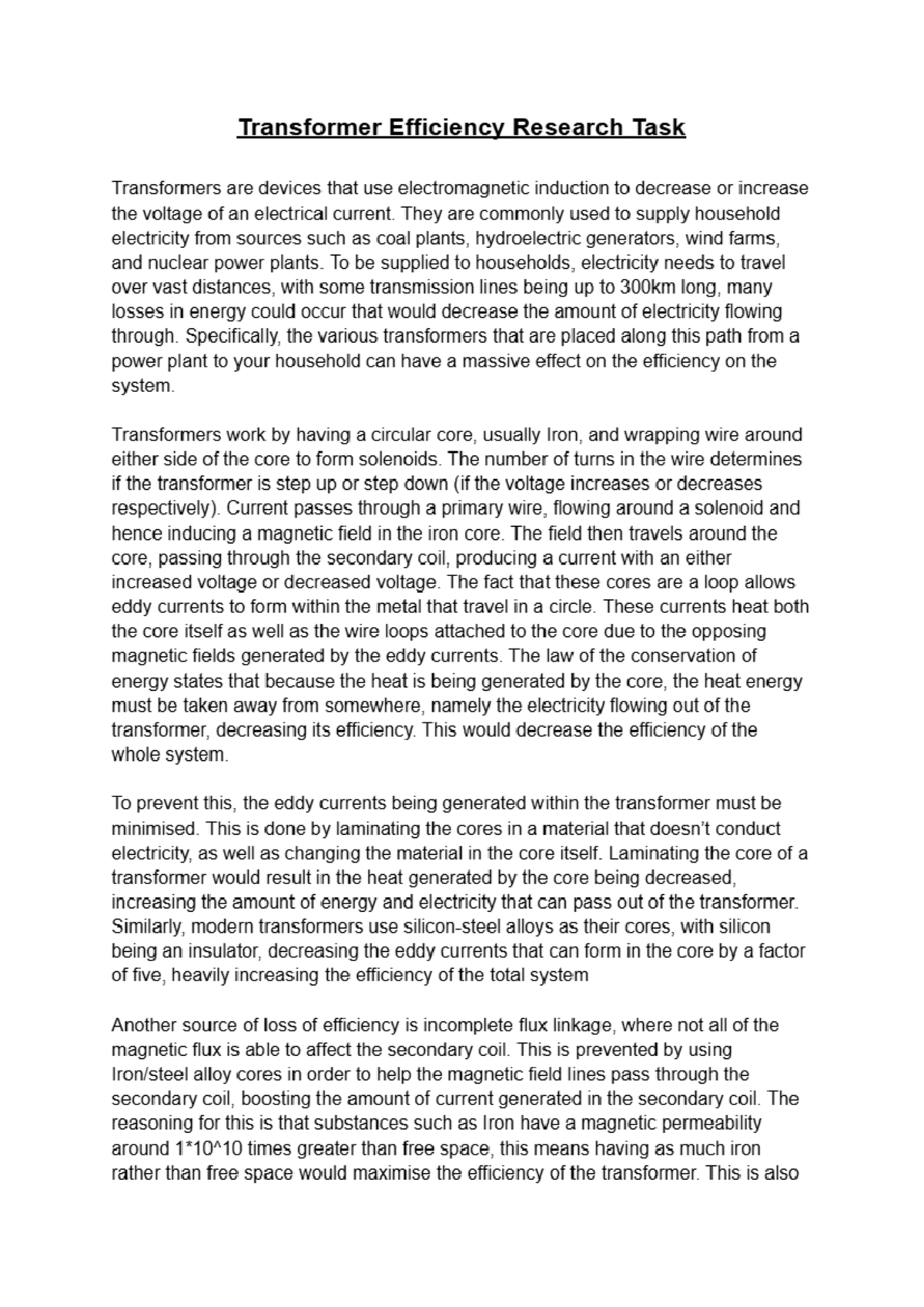 Transformer Research Task - Google Docs - Transformer Efficiency ...