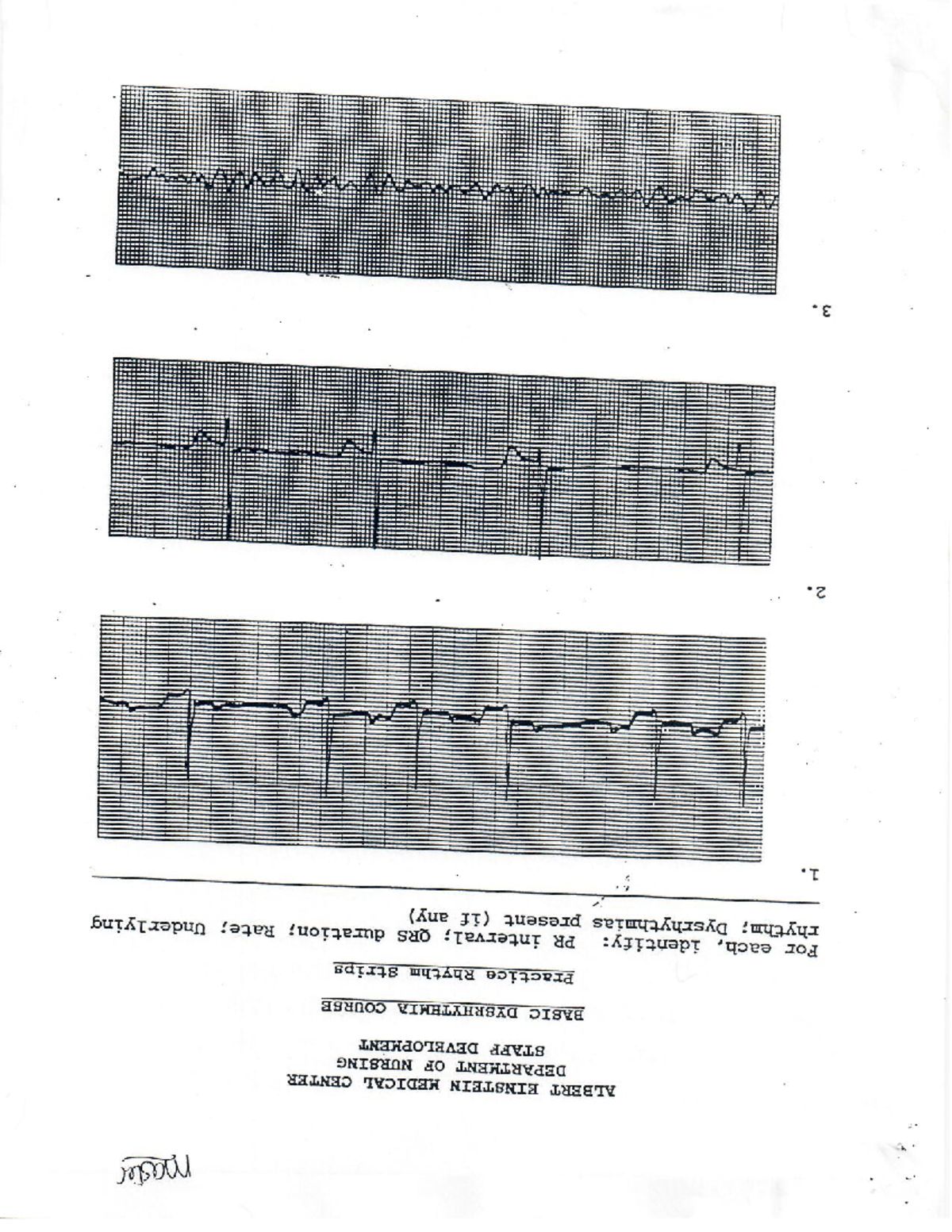 BASIC DYSRHYTHMIA COURSE: Telemetry Strips Practice - Studocu