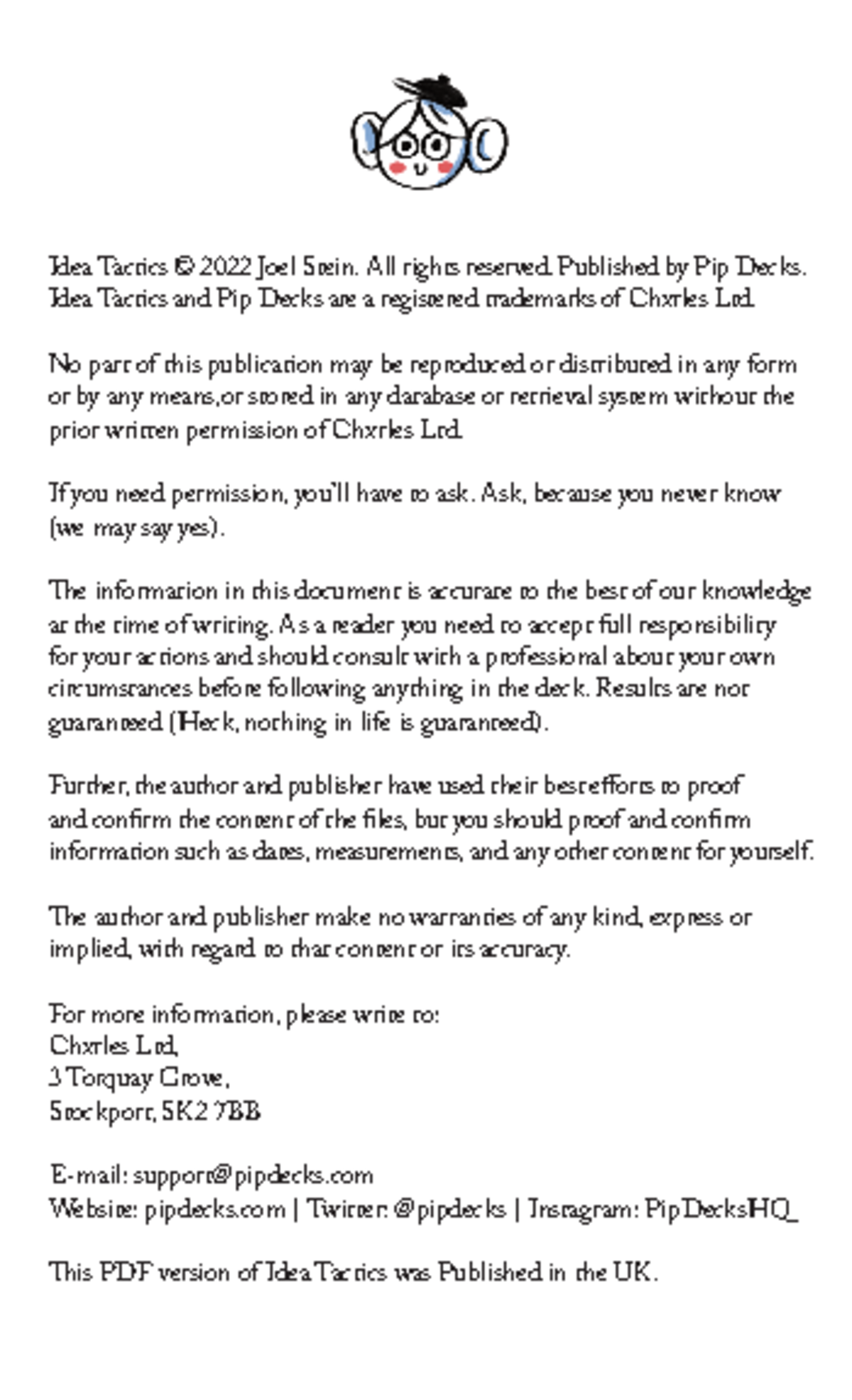 Idea Tactics: Creative Strategies by Pip Decks (© 2022) - Document Preview